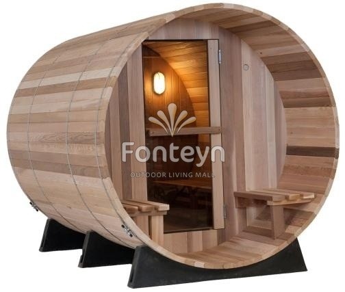 Sauna als Saunafass für Aussen 1,85x 2,45