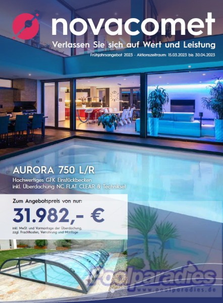 Aurora 750 L/R Becken + Überdachung + Technikset