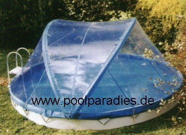 Schwimmbad Cabrio Dome Rund für 5m Becken